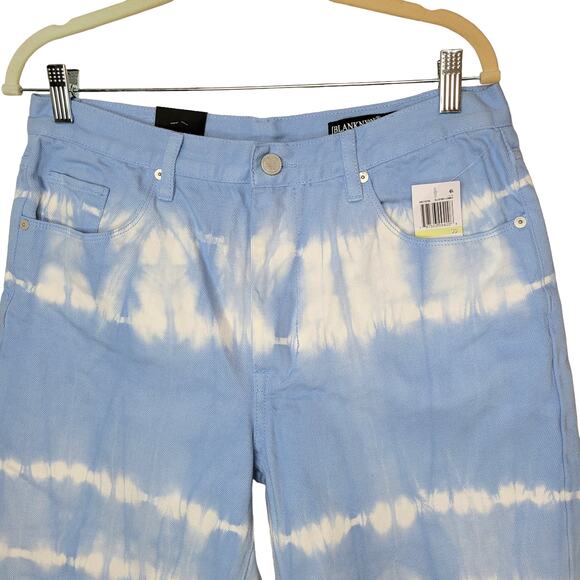 Blank NYC The Rivington High Rise Tapered Blue/White Tie Dye Jeans Women Sz 30 - Picture 6 of 8